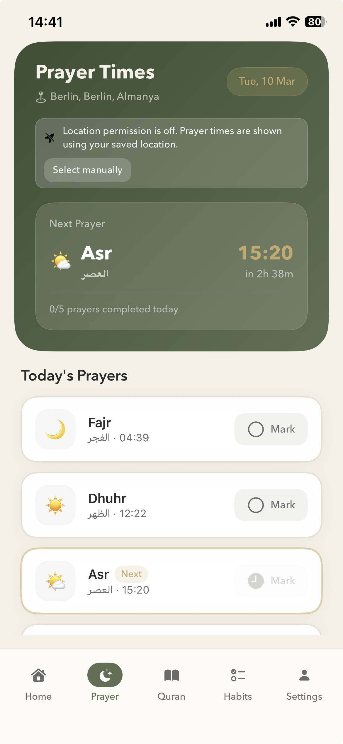 Prayer Times